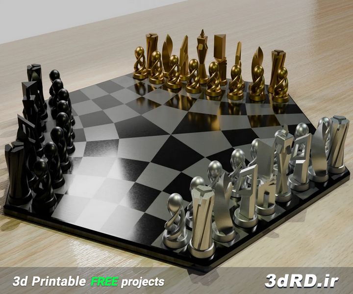دانلود طرح سه بعدی شطرنج/شطرنج طرح معاصر/شطرنج طرح مدرن/بازی فکری