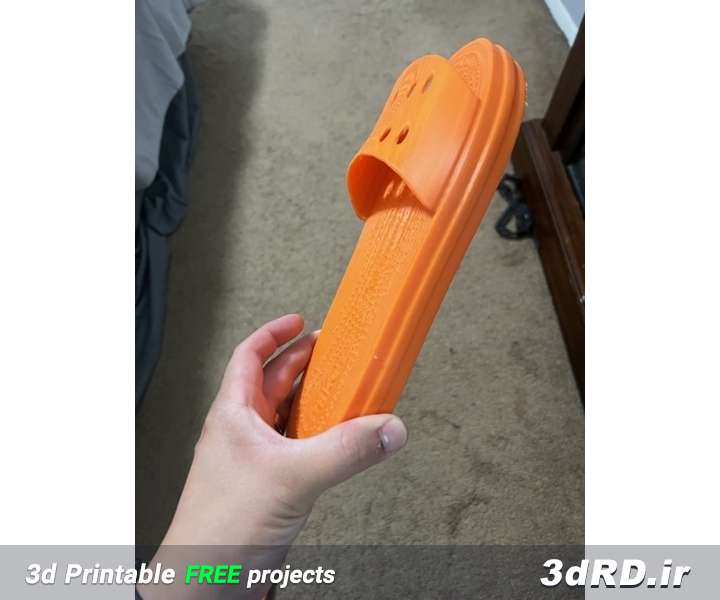 دانلود طرح سه بعدی دمپایی نارنجی نرم
