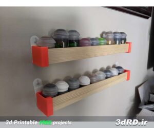 دانلود طرح سه بعدی قفسه باریک دیواری