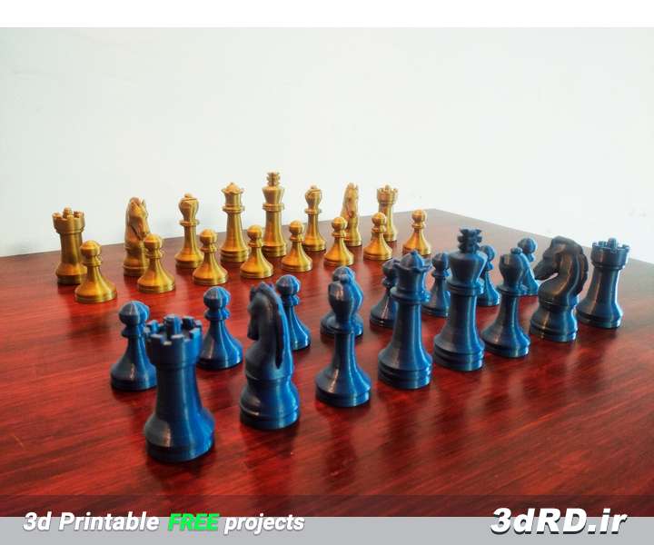 دانلود طرح سه بعدی مهره های کلاسیک شطرنج