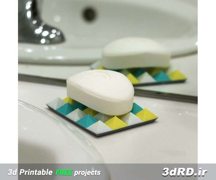 دانلود طرح سه بعدی ظرف صابون چند رنگ