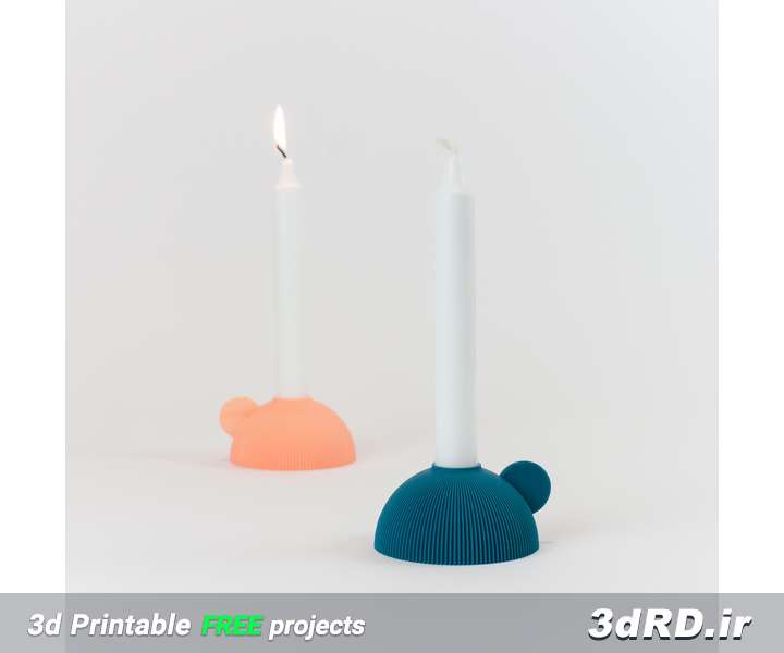 دانلود طرح سه بعدی جا شمعی کوچک رومیزی