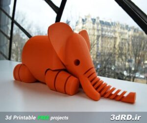 دانلود طرح سه بعدی فیل متحرک/فیل متحرک سه بعدی