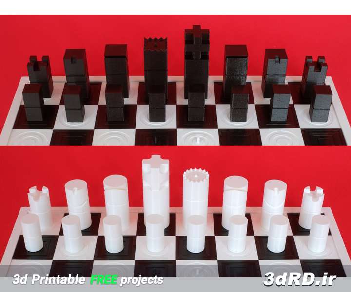 دانلود طرح سه بعدی مهره شطرنج و مهره بازی تخته نرد