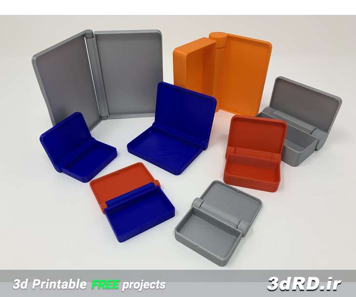 دانلود طرح سه بعدی ظرف های لولایی با اندازه های مختلف