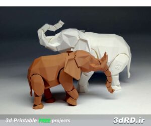 دانلود طرح سه بعدی فیل مجسمه