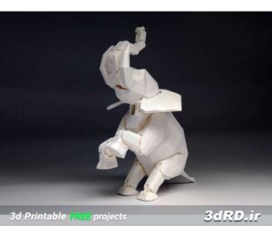 دانلود طرح سه بعدی فیل مجسمه