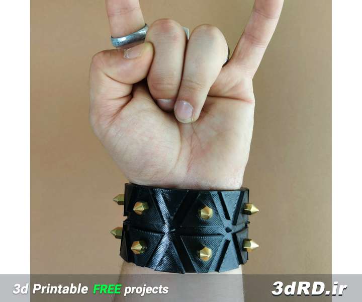 دانلود طرح سه بعدی دستبند نازل دار