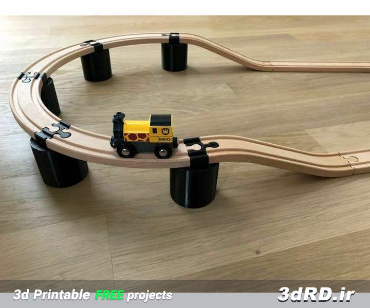 دانلود طرح سه بعدی پل برای ریل قطار اسباب بازی چوبی.