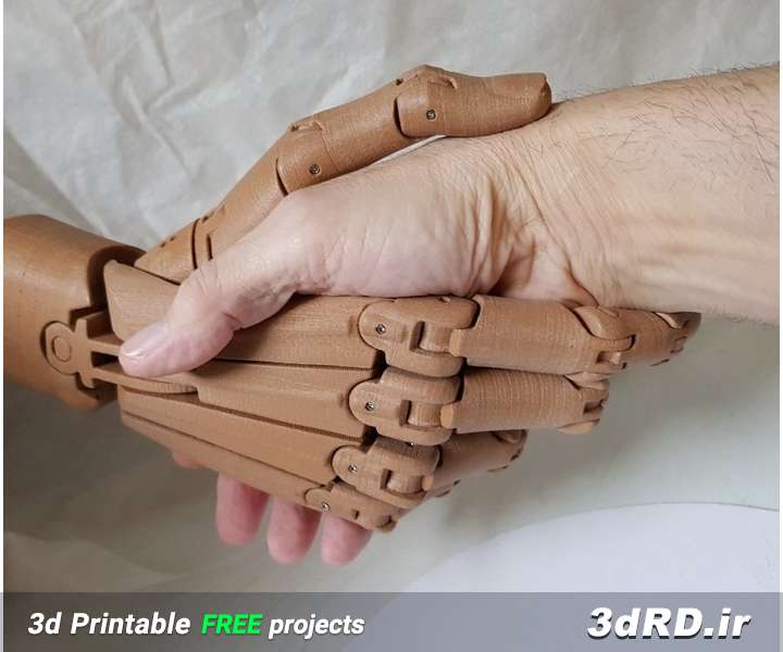دانلود طرح سه بعدی دست مفصلی