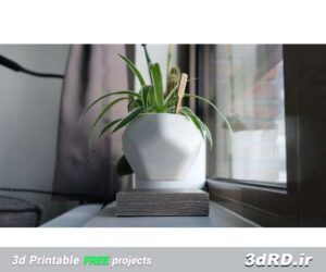 دانلود طرح سه بعدی گلدان معلق/گلدان چندضلعی