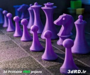 دانود طرح سه بعدی ست مهره های شطرنج
