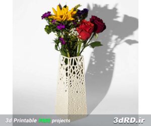 دانلود طرح سه بعدی گلدان/گلدان طرح مشبک