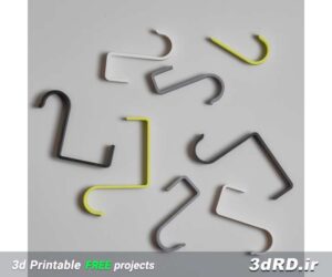دانلود طرح سه بعدی قلاب/گیره آویز