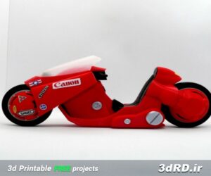 دانلود طرح سه بعدی موتور سیکلت قرمز اسباب بازی