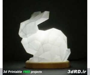 دانلود طرح سه بعدی چراغ خواب/آباژور/چراغ خواب طرح خرگوش