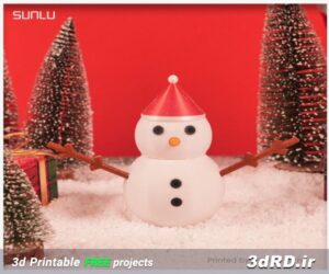 دانلود طرح سه بعدی آدم برفی تزئینی کریسمس