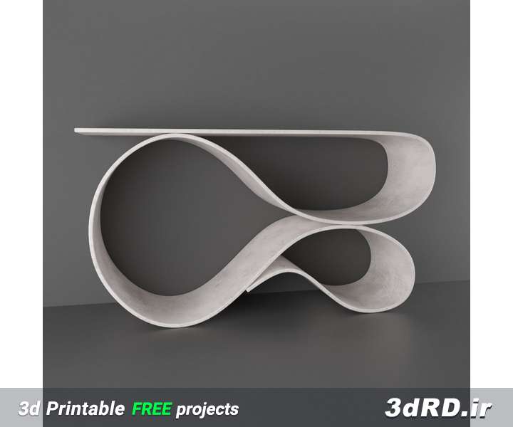 دانلود طرح سه بعدی میز کنسول/میز سه بعدی/میز طرح منحنی/میز مدرن