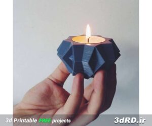دانلود طرح سه بعدی جای شمع/جای شمع وارمر/جا شمعی هندسی شکل