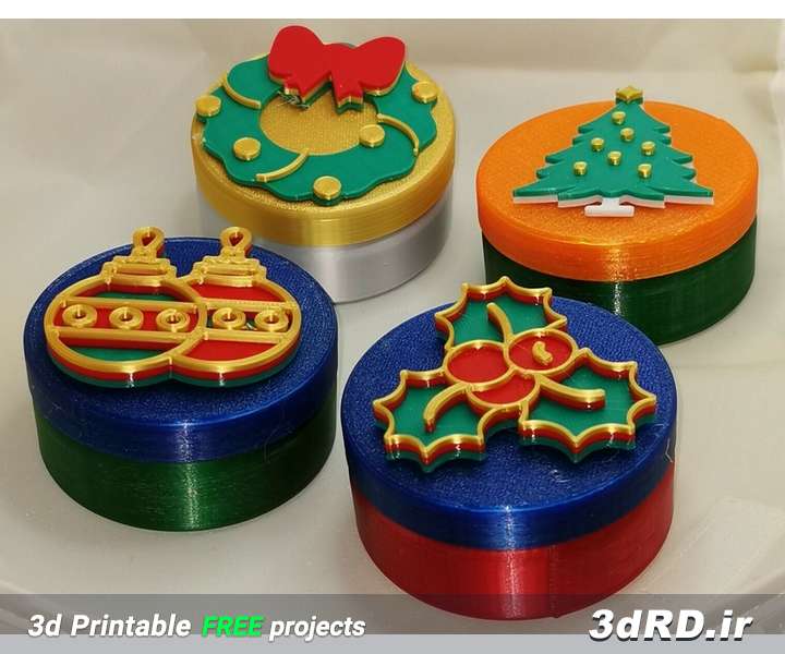 دانلود طرح سه بعدی جعبه کریسمس/جعبه جادویی/جعبه شکلات