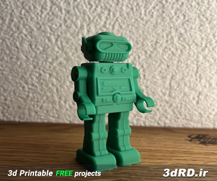 دانلود طرح سه بعدی اسباب بازی سبز مدل ربات