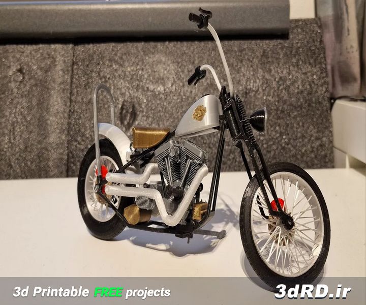 دانلود طرح سه بعدی موتورسیکلت هارلی دیویدسون/موتورسیکلت سه بعدی