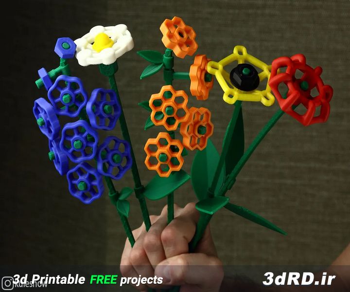 داننلود طرح سه بعدی گلهای مصنوعی/گلهای مصنوعی سه بعدی