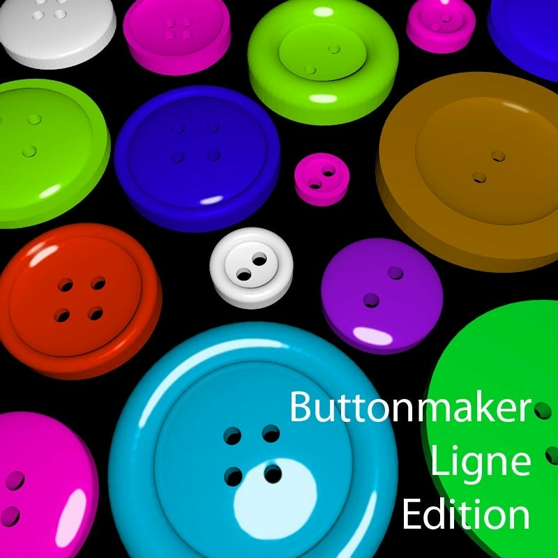 دانلود طرح سه بعدی دکمه رنگی با سایز مختلف