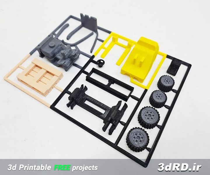 دانلود طرح سه بعدی لیفتراک/ماشین اسباب بازی/لیفتراک با پالت/ماشین سنگین/ماشین سه بعدی/ماشین سه بعدی